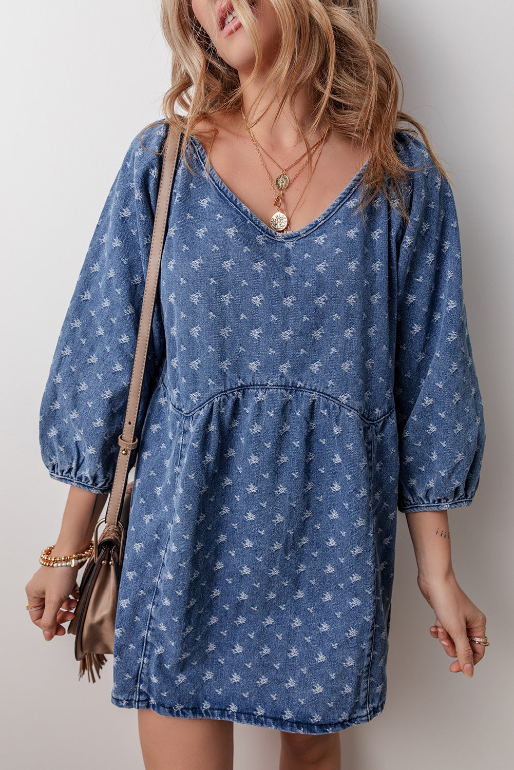 green emerald velvet dress Bebe Women's Halter Midi Denim Dress, Size 6 in True Blue Wash Metal/Cotton/Spandex main image 0