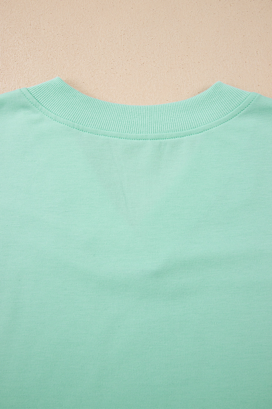 Mint Green Solid Color V Neck Tee Drawstring Pant Set