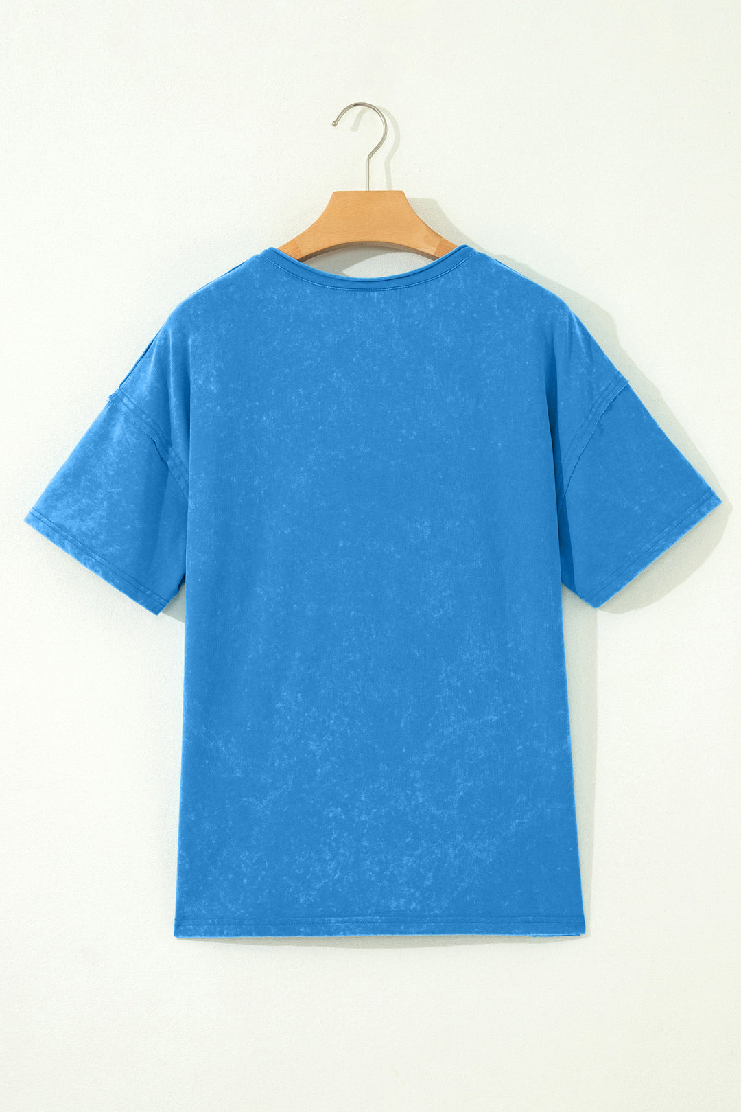 Blue Cotton Mineral Wash T Shirt