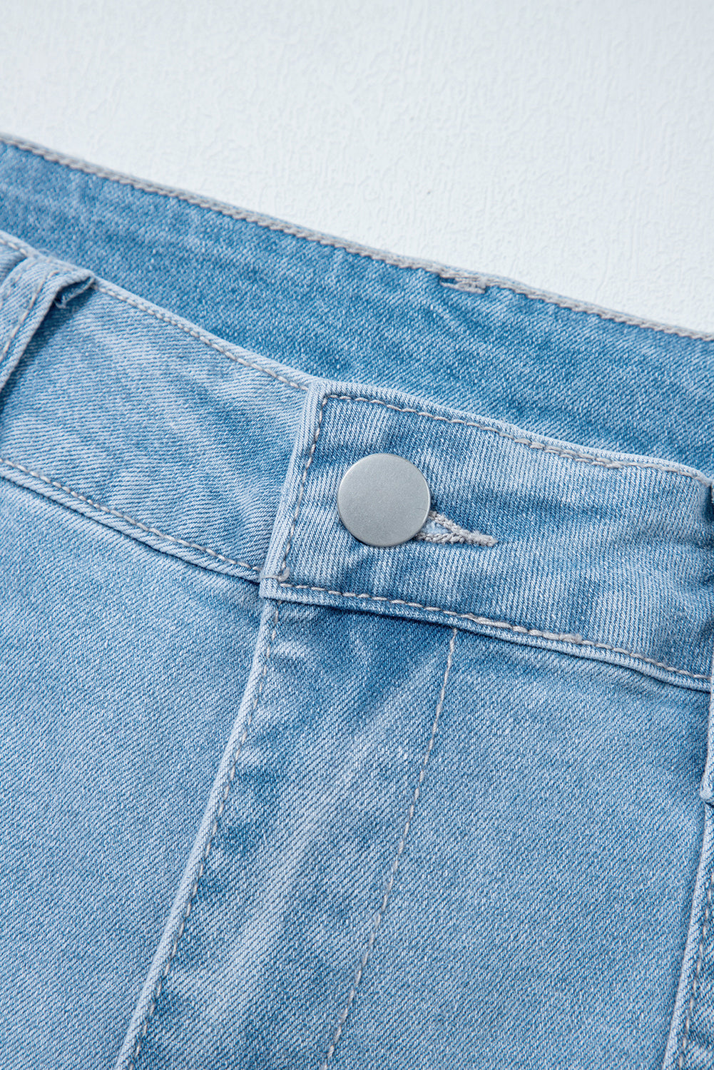 Beau Blue High Rise Barrel Relaxed Patch Pocket Jeans