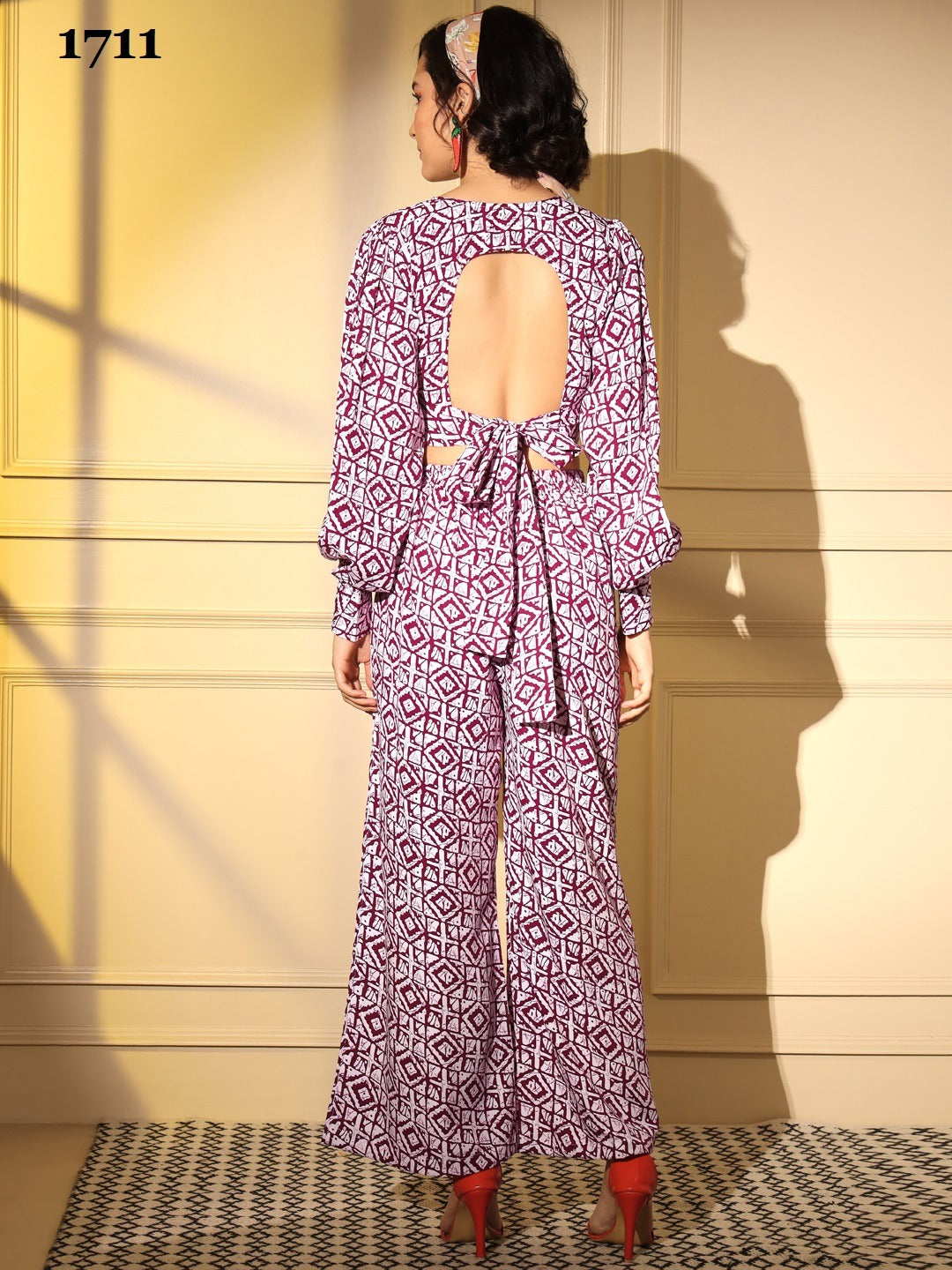 Maroon Digital Printed Co-ords Set | Women