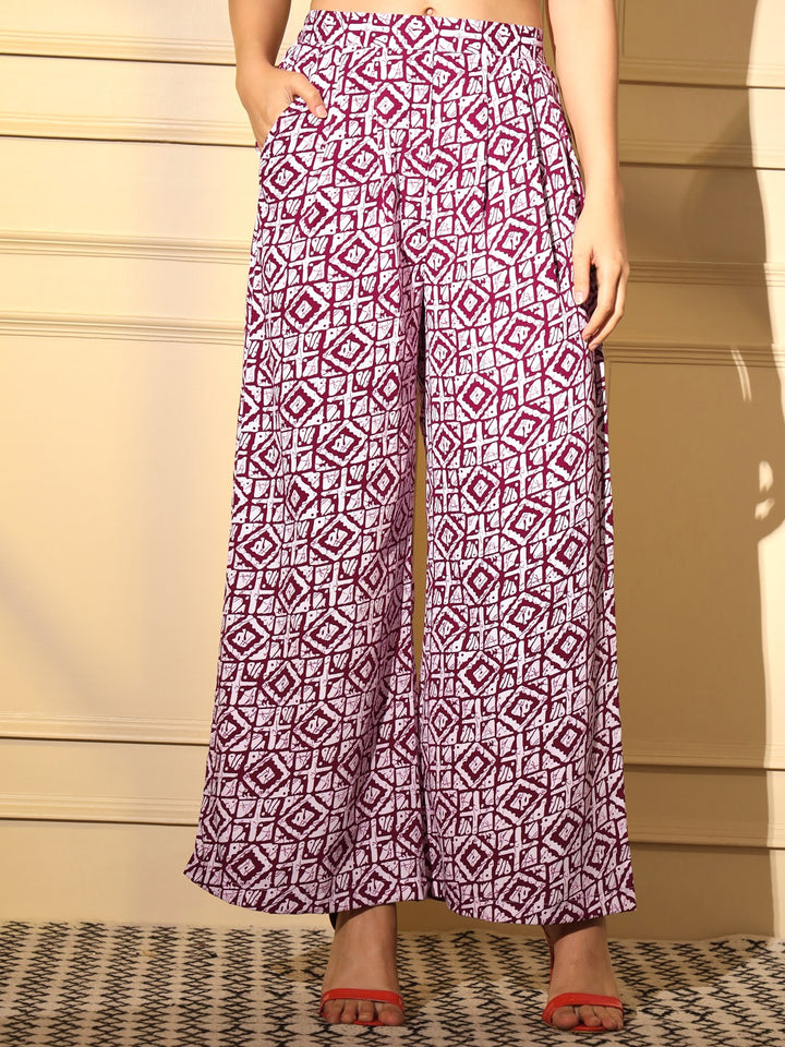 Maroon Digital Printed Co-ords Set | Women
