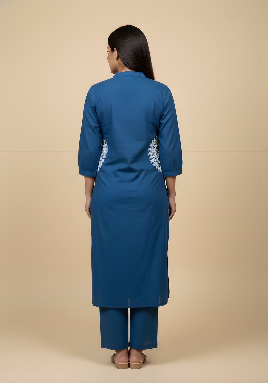 Embroidered Straight Kurta Set with Pants