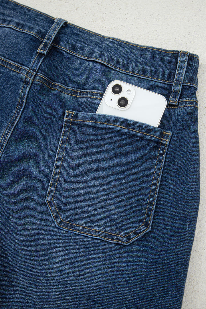 Breen Cropped High Rise Wide Leg Jeans