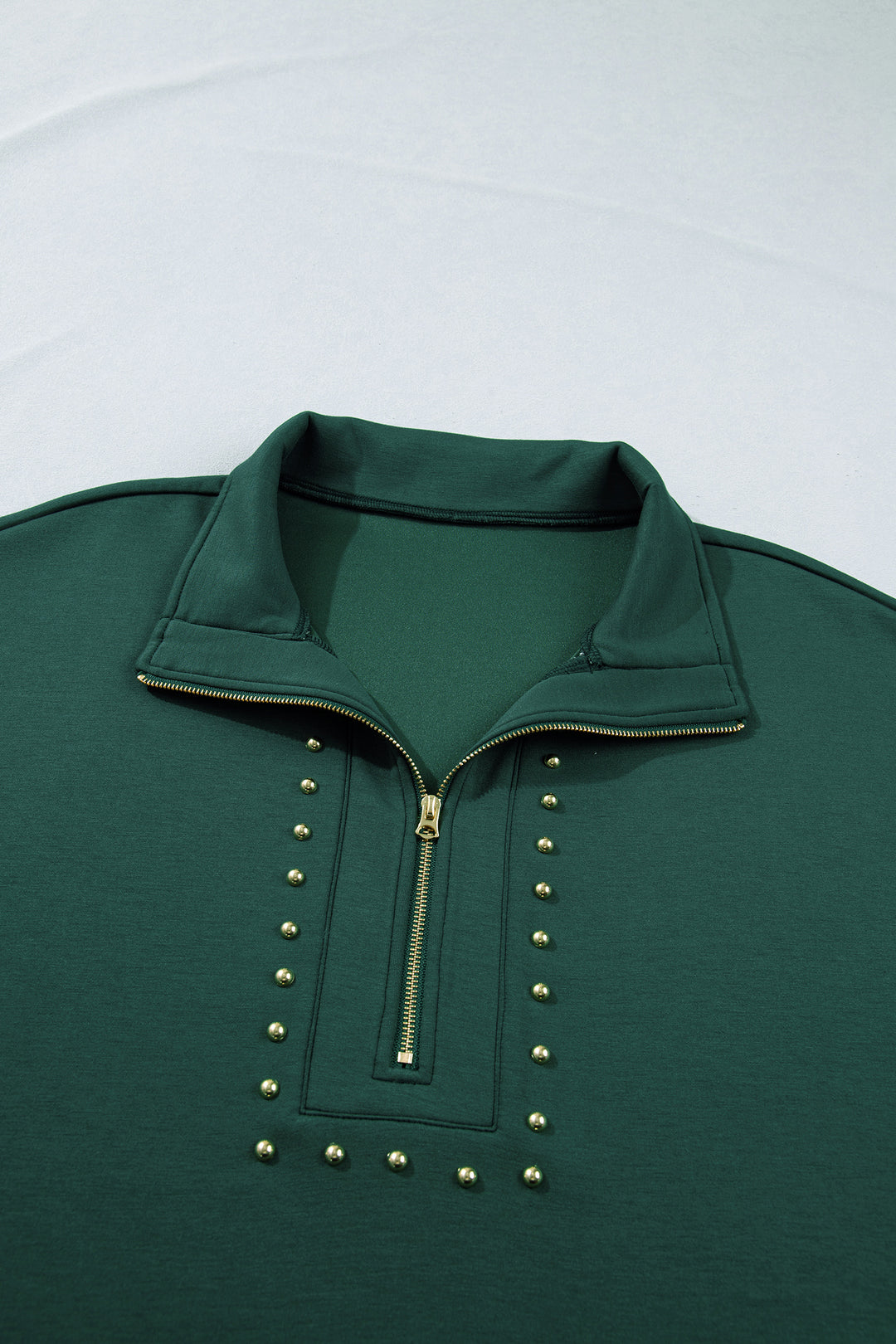 Evergreen Plus Size Glow Studded Zip up T Shirt Dress with Pockets