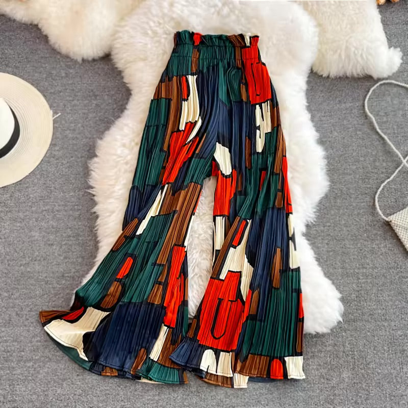 Autumn Casual Multi Color Wide Leg Pants | Women