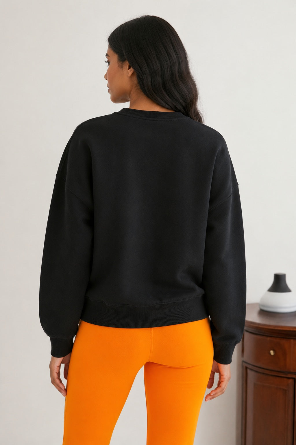 White CLASSY UNTIL KICKOFF Plush Letter Patched Loose Sweatshirt