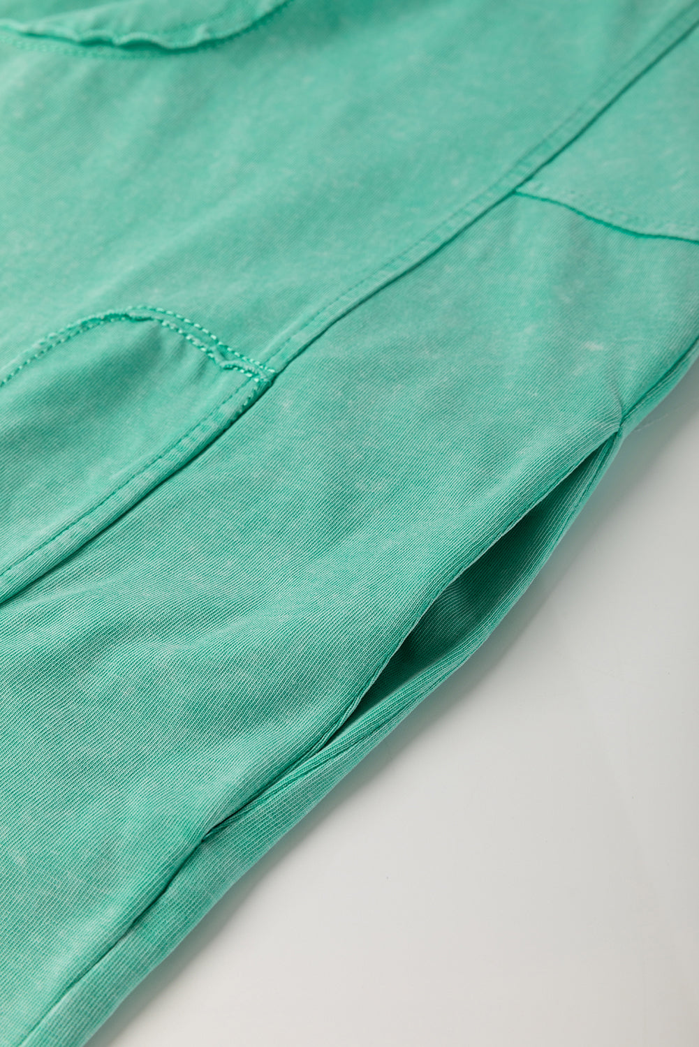 Mint Green Mineral Wash Flower Patchwork Mini T Shirt Dress – Errabelly