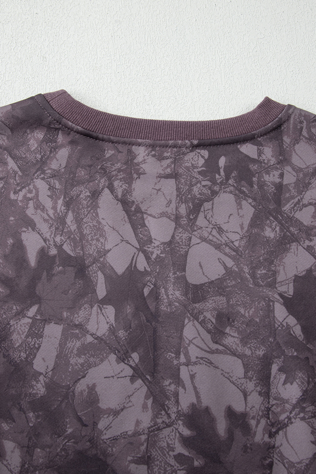 Brown Abstract Woodland Camo Print Baggy Pullover Drawstring Shorts Set