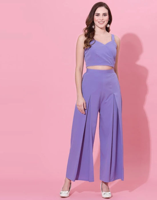 Lavender Box-pleated Co-ord Set | Women | Errabelly