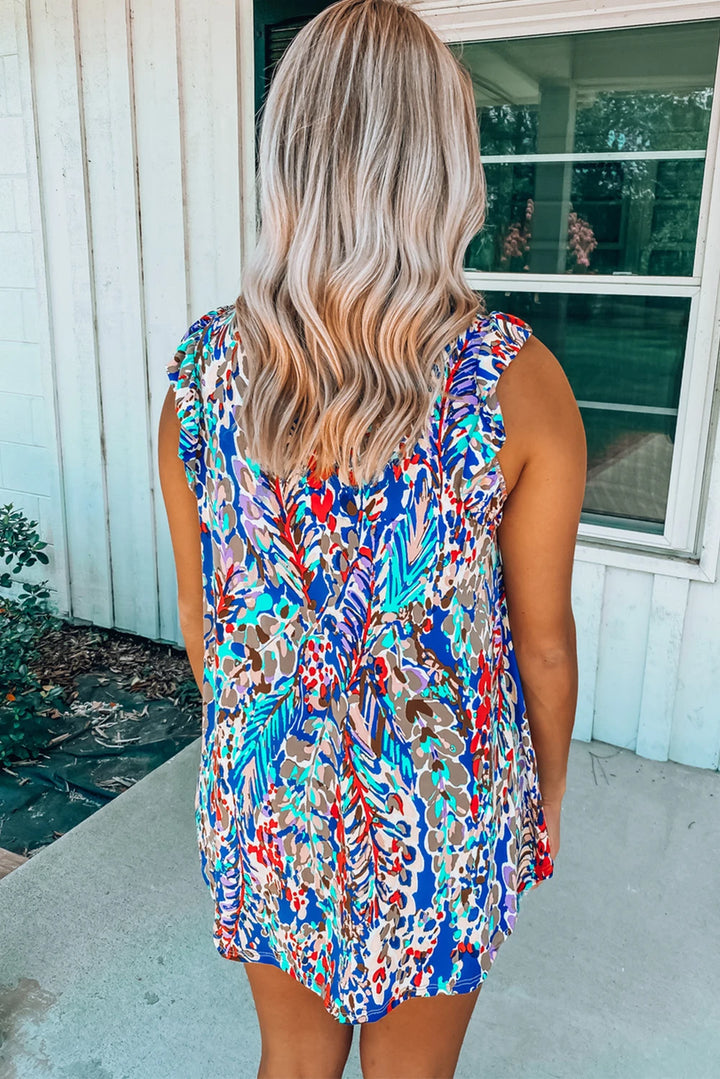 Women’s Multicolor Floral Print Sleeveless Top