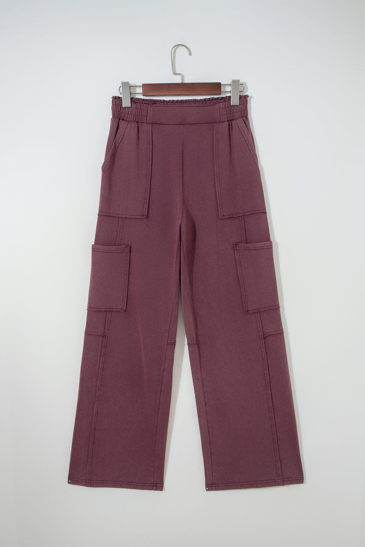 Mineral Red Mineral Wash Cargo Patched Pocket Utility Sweatpants