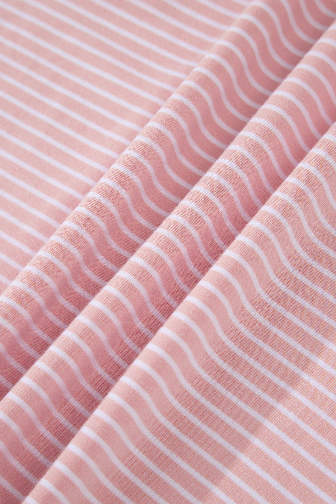 Pink Stripe Dolman Sleeve Polo Shirt and Drawstring Shorts Set