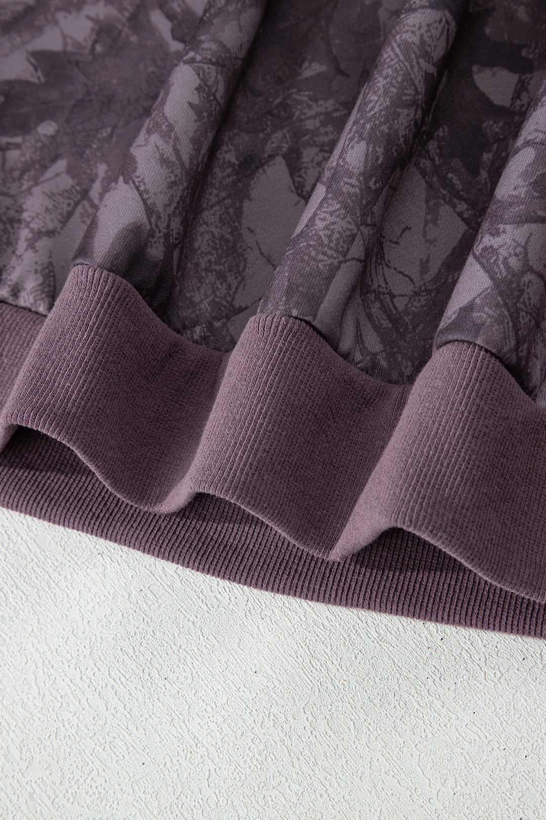 Brown Abstract Woodland Camo Print Baggy Pullover Drawstring Shorts Set