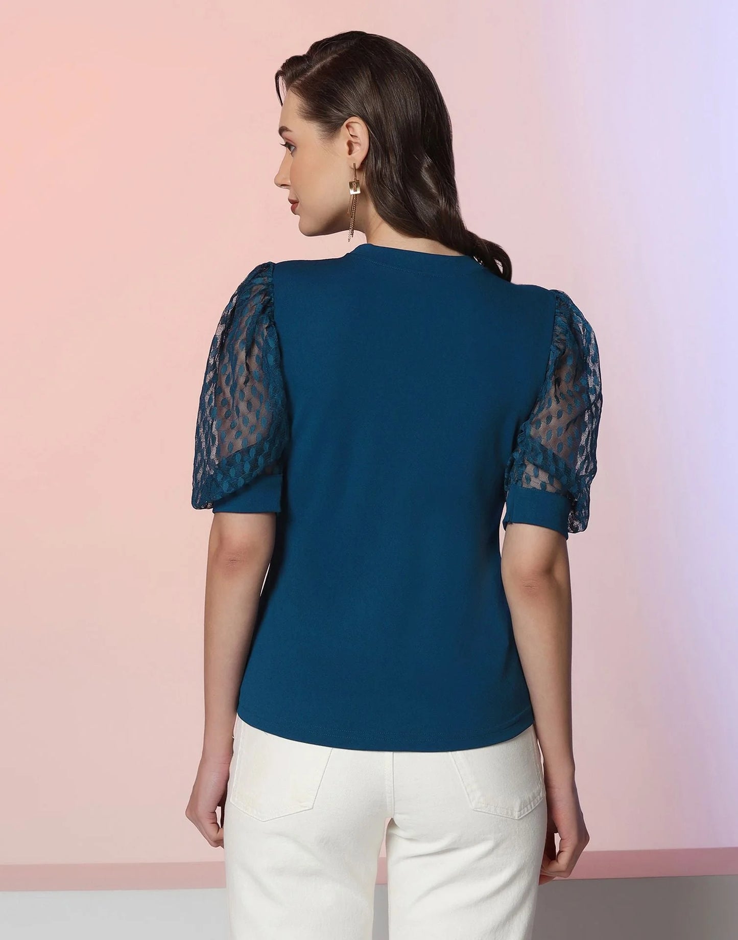 teal blue back side top