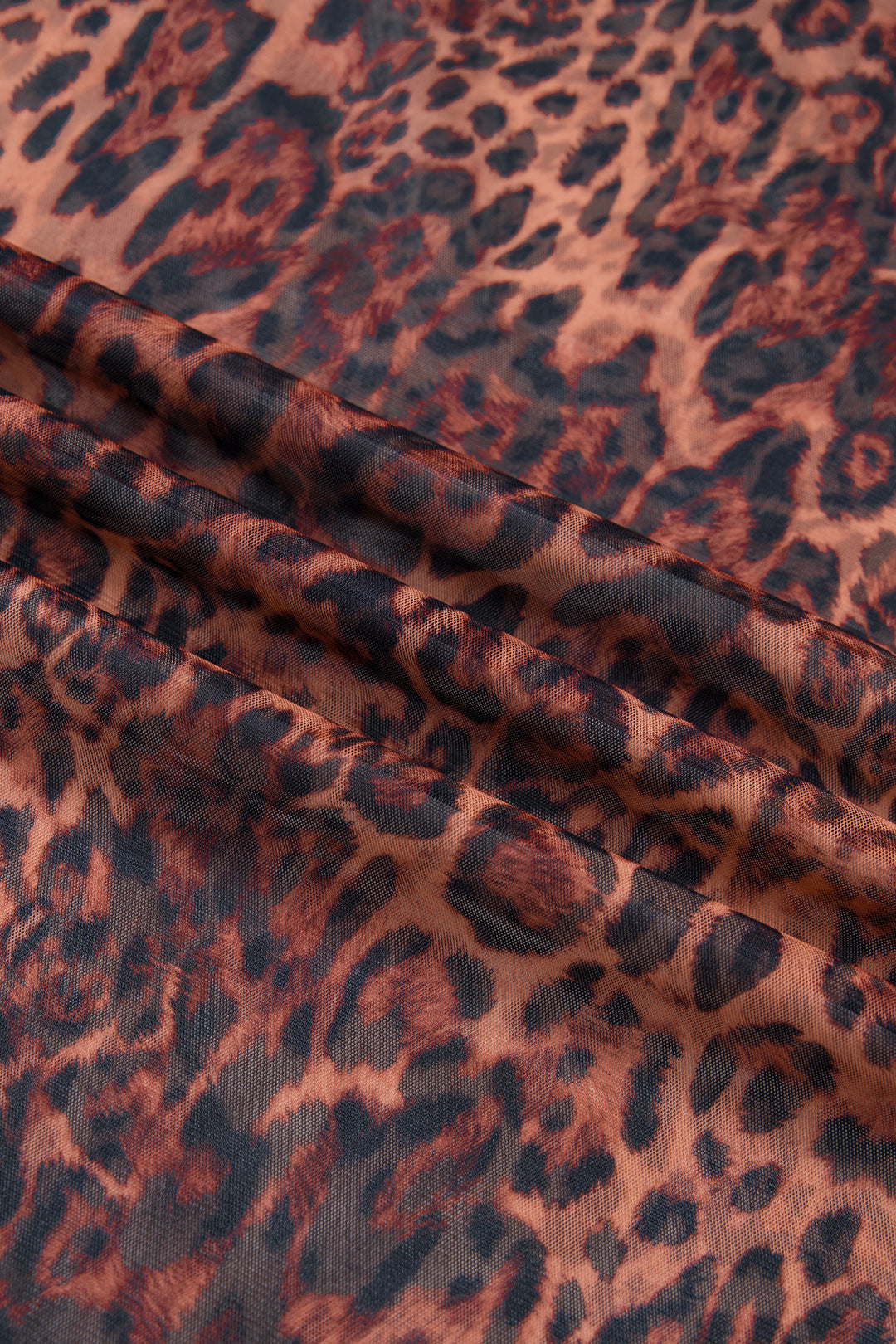 Brown Leopard Sheer Maxi Skirt