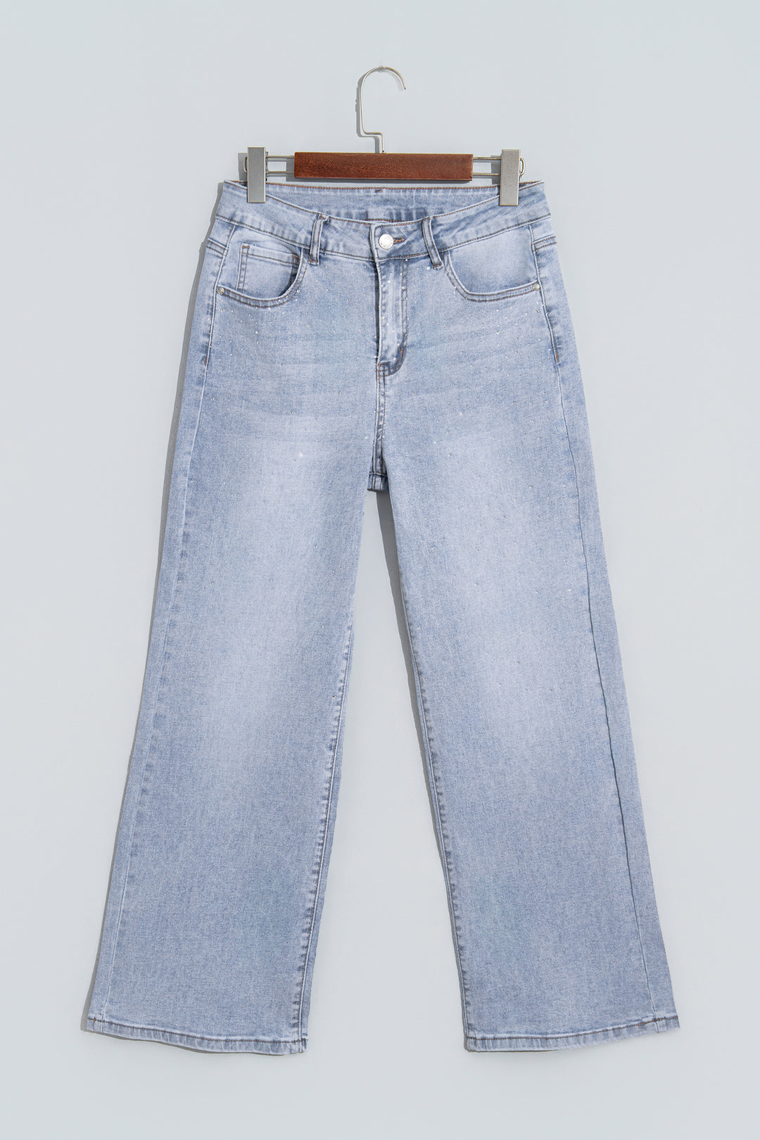 Beau Blue Sparkle Detail Western Casual Shift Jeans