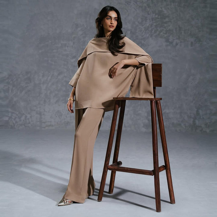 Beige Modest Premium Co-Ord Set | Sophisticated &amp; Comfortable Style