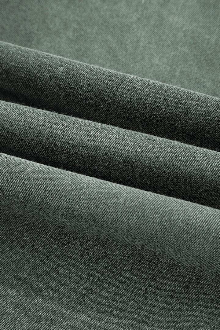 Four Leaf Clover Slight Distressed Raw Edge Wide Leg Jeans