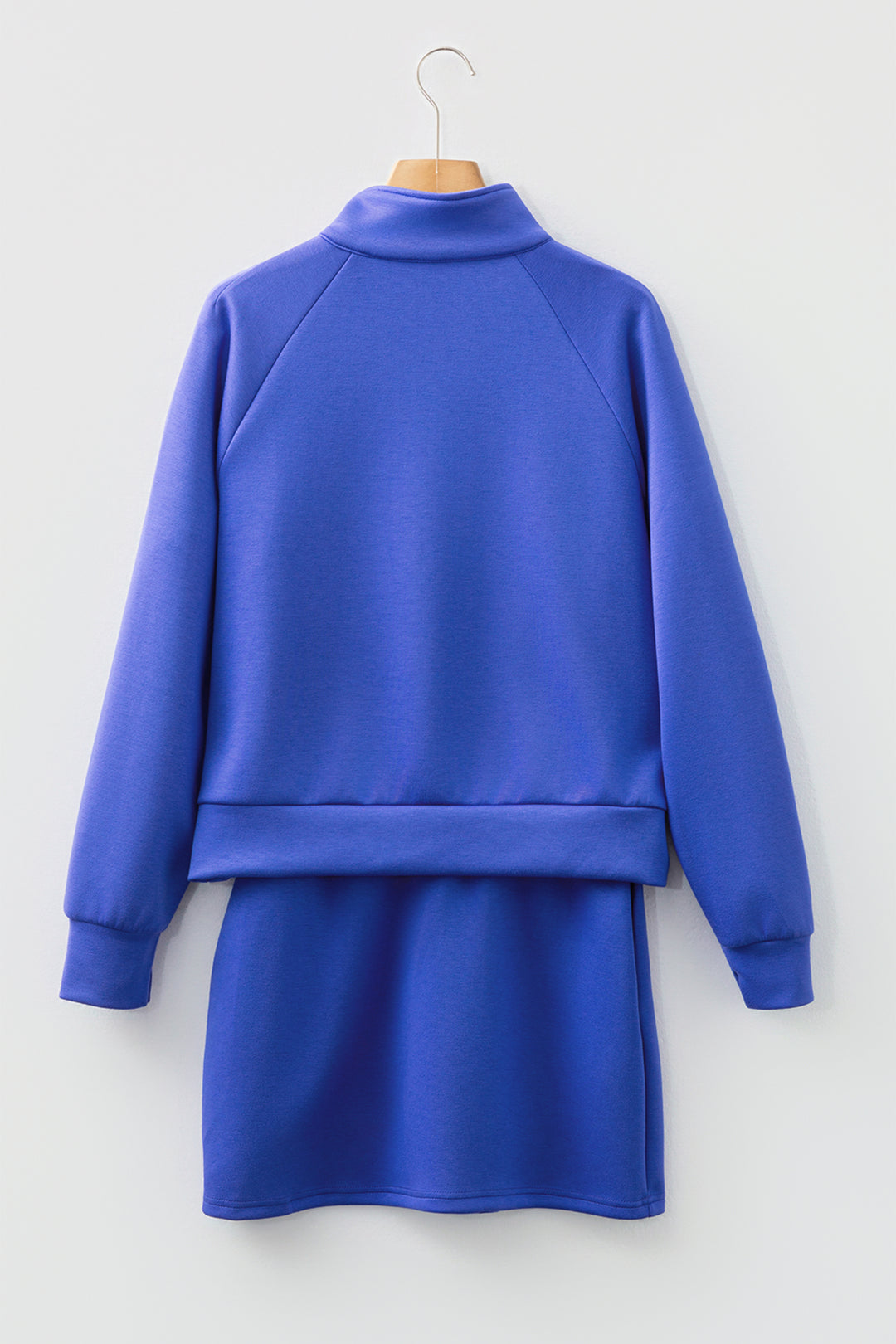Pink Half Zip Sporty Pullover Mini Skort 2pcs Outfit