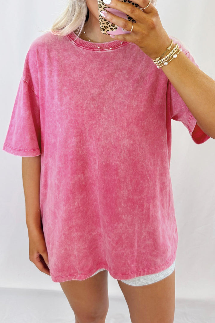 Blue Mineral Washed Oversized Tee