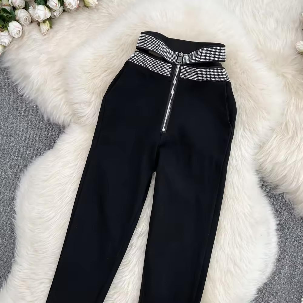 Diamonds High Waist Casual Pencil Pants | Women