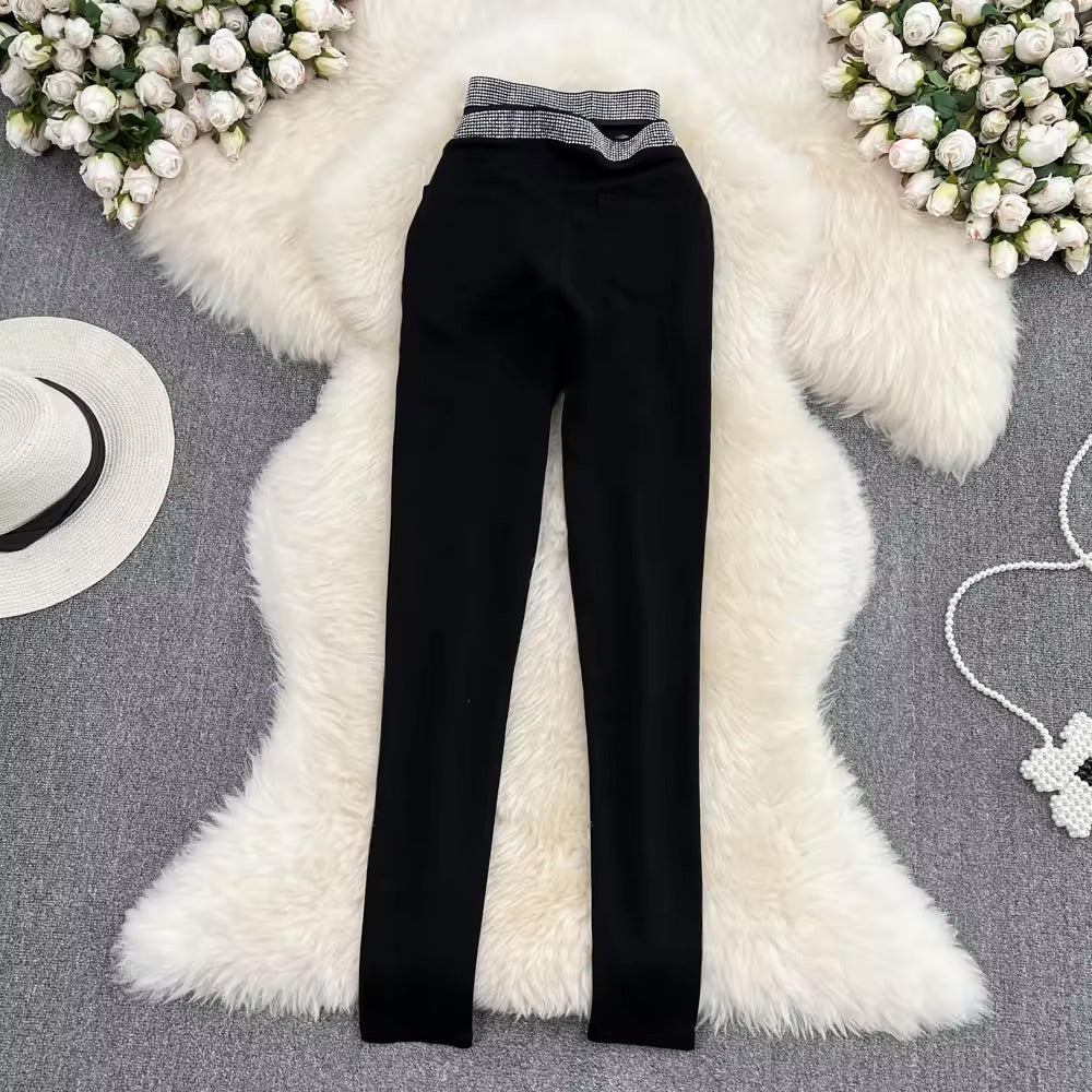 Diamonds High Waist Casual Pencil Pants | Women