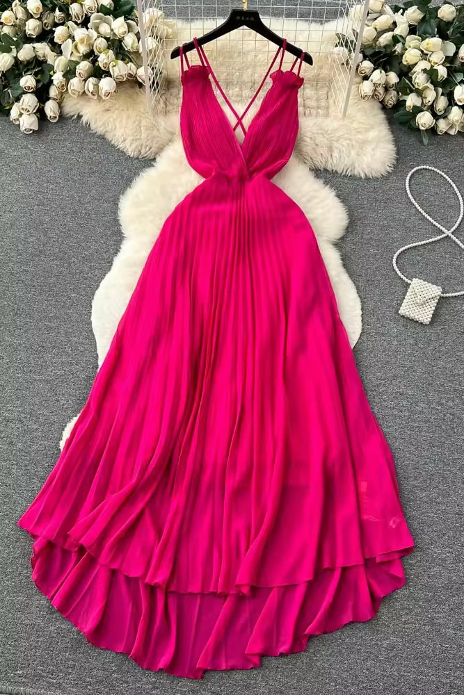 Premium Pink Party Wear Spaghetti Slip Dress | Women