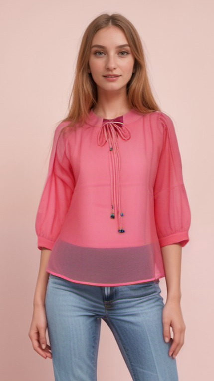 Stylish Collar With Ties Top | Women