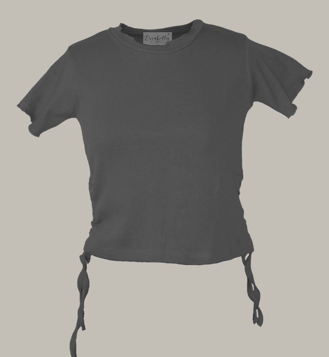 Cropped T-shirt grey | Women - Errabelly