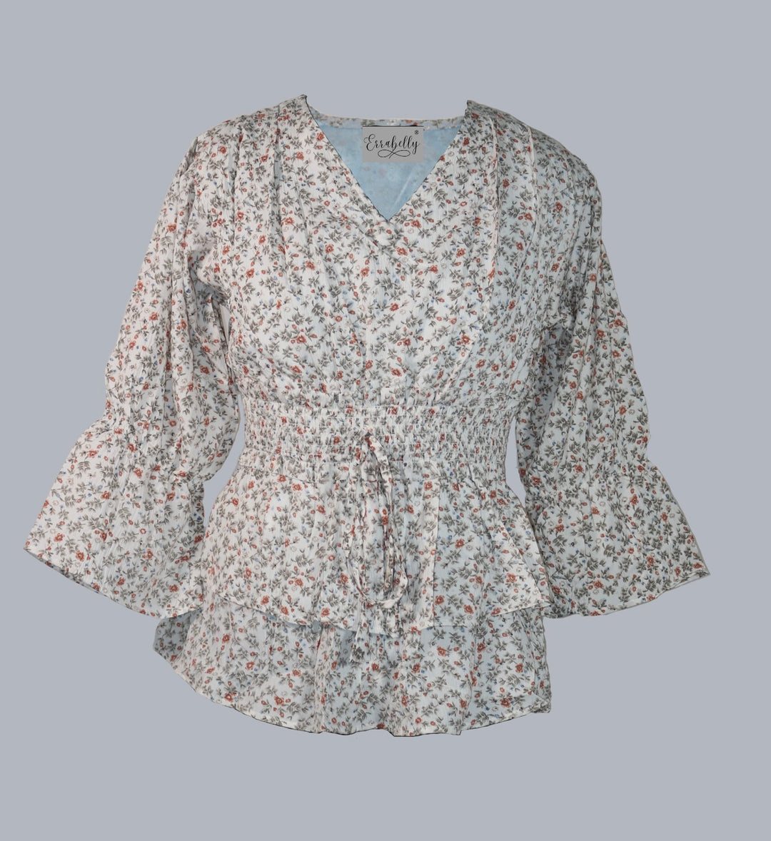 Floral Angel Sleeves Top white errabelly