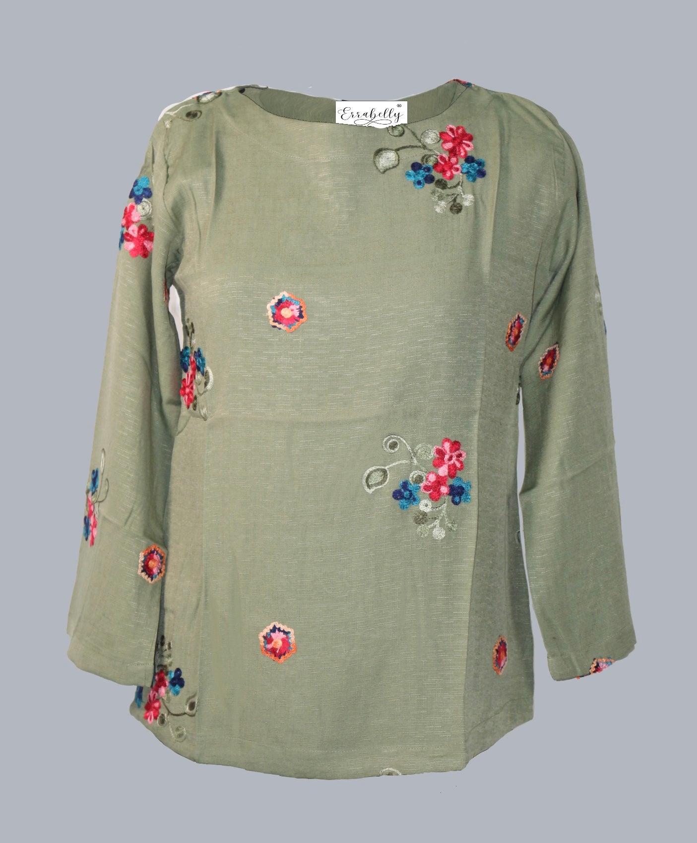 Floral Embroidery full Sleeve Top | Women - Errabelly