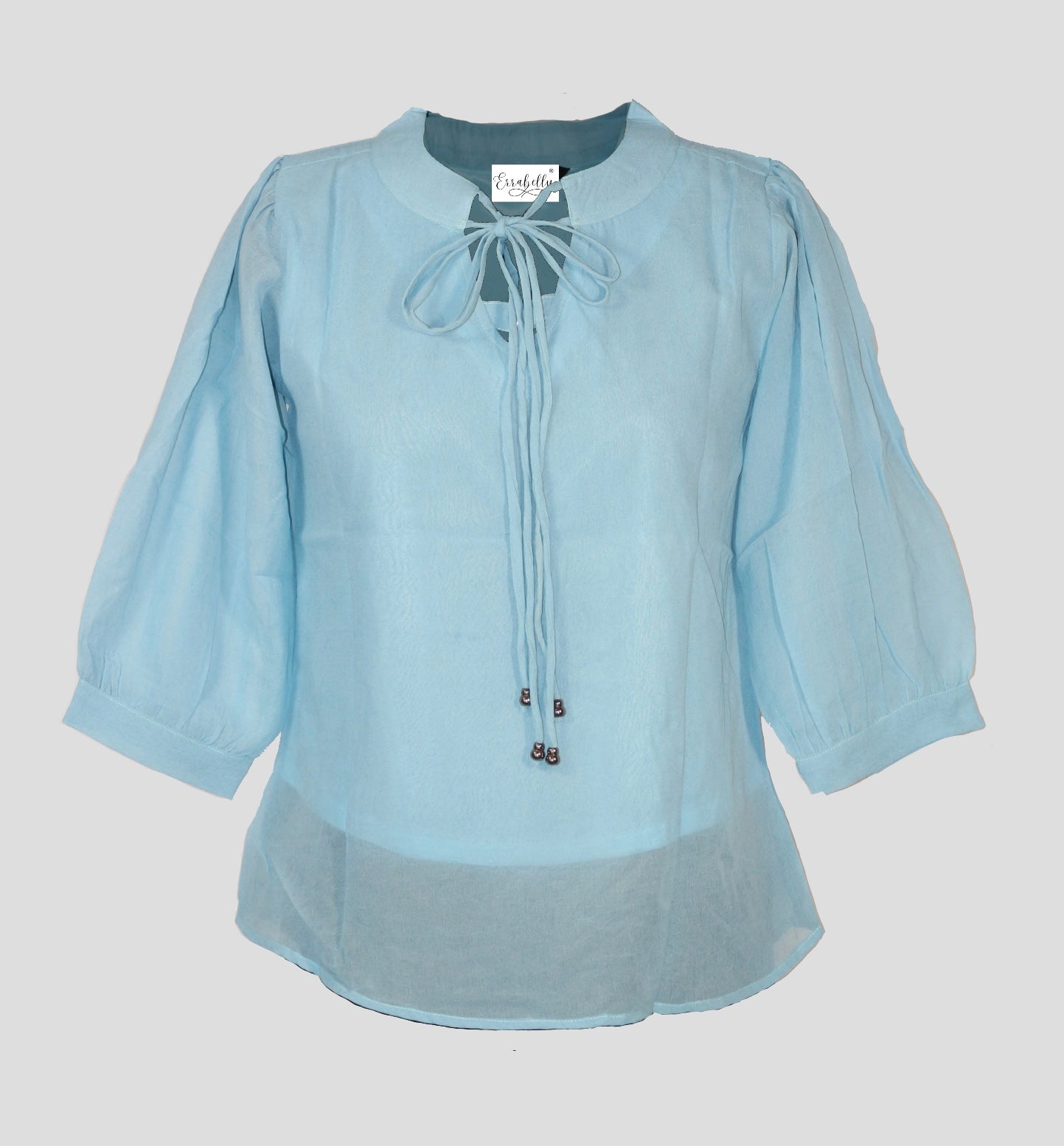 Stylish Collar With Ties Top | Women - Errabelly