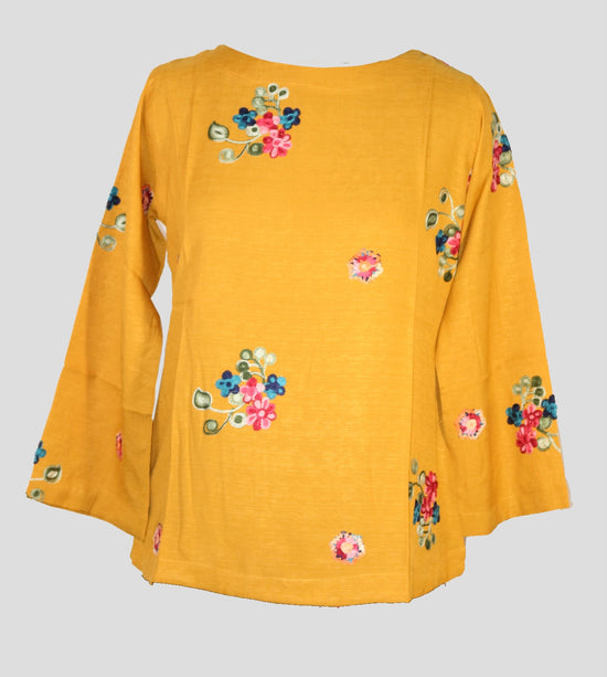 Floral Embroidery full Sleeve Top | Women - Errabelly