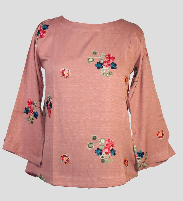 Floral Embroidery full Sleeve Top | Women - Errabelly