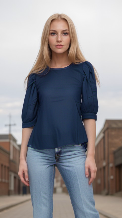 Formal Chiffon 3/4th Sleeve Style Top | Women