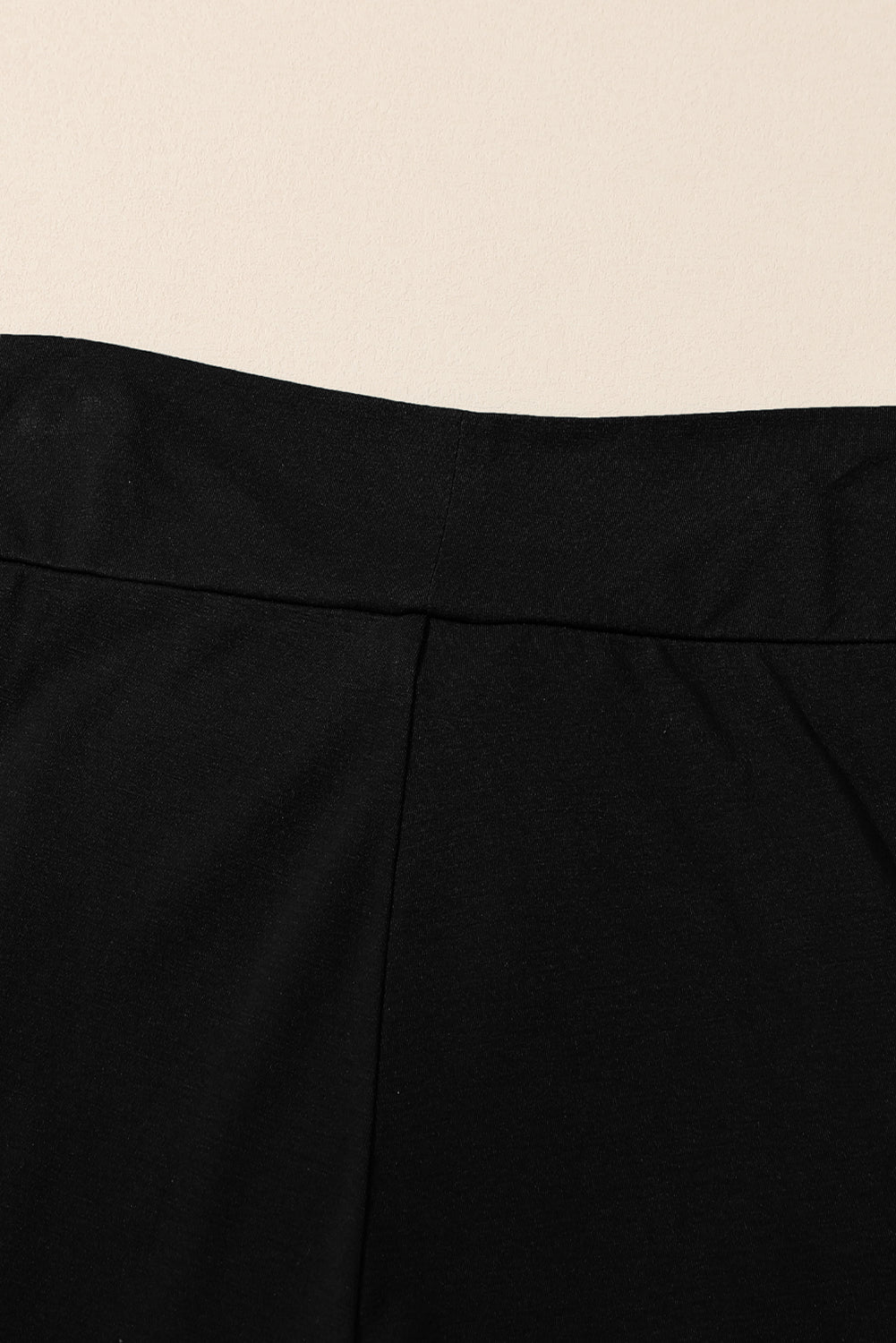 Black Knotted Drop Waist Split Leg Relaxed Pants