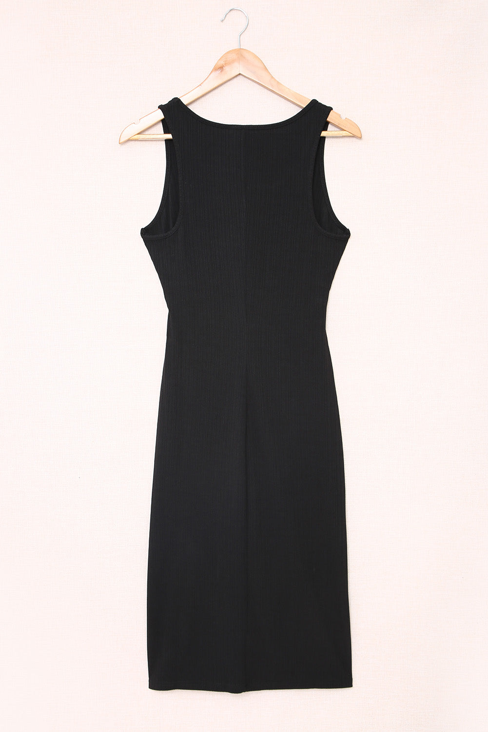 Black Criss Cross Cut-out Slits Sleeveless Midi Dress | Women