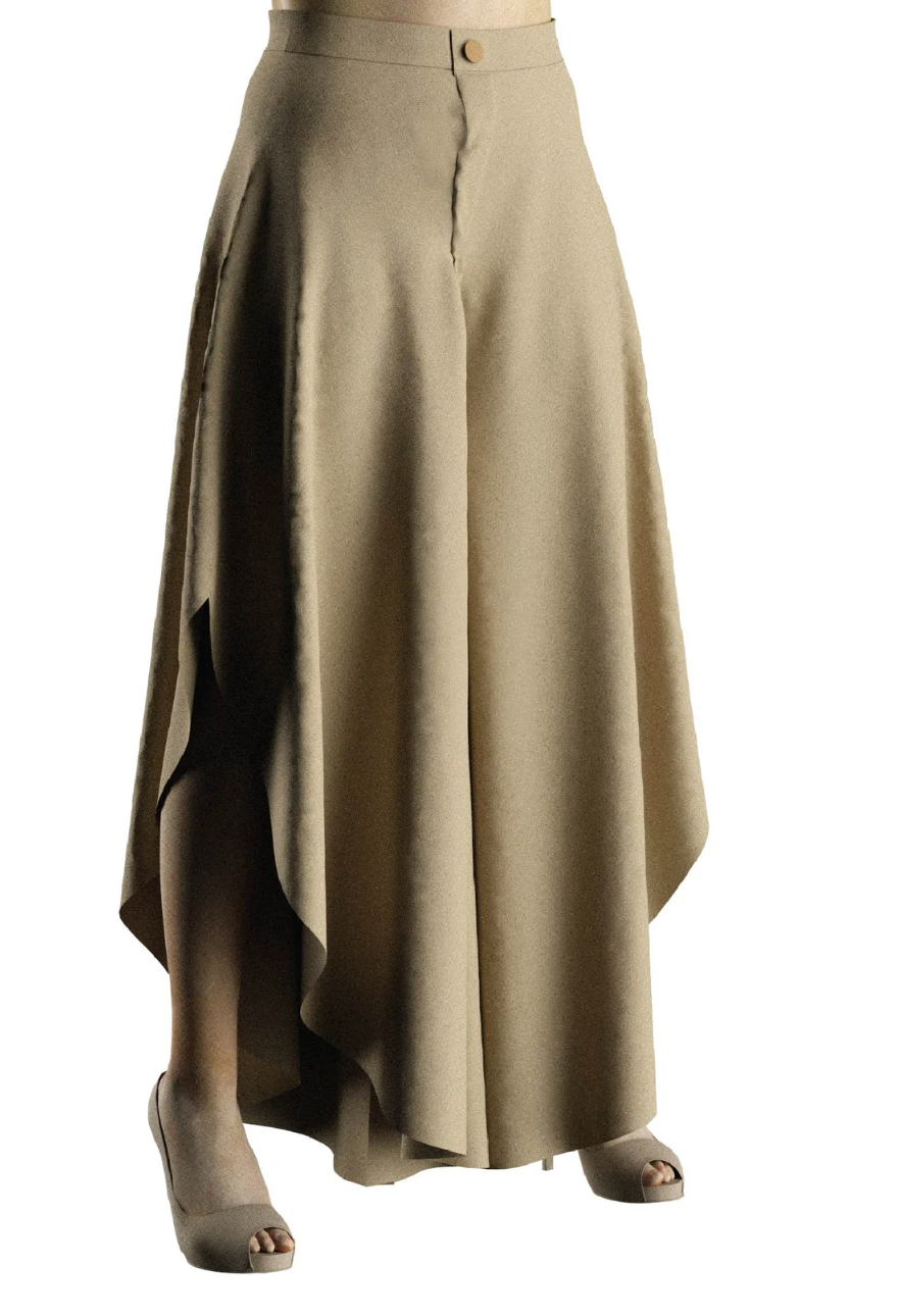 High low umbrella cut long skirt hot sale