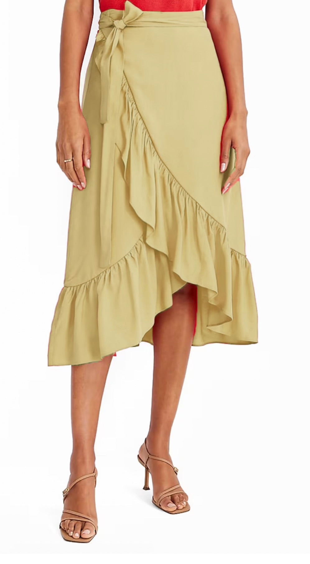 Solid Roady Ruffle Skirt | Every day Wear | Women