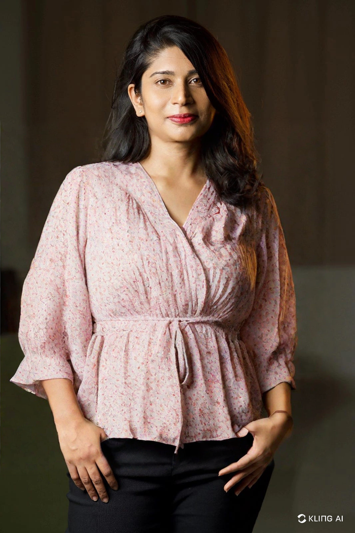 Premium Quality Floral Angel Sleeves Top for Daily Wear