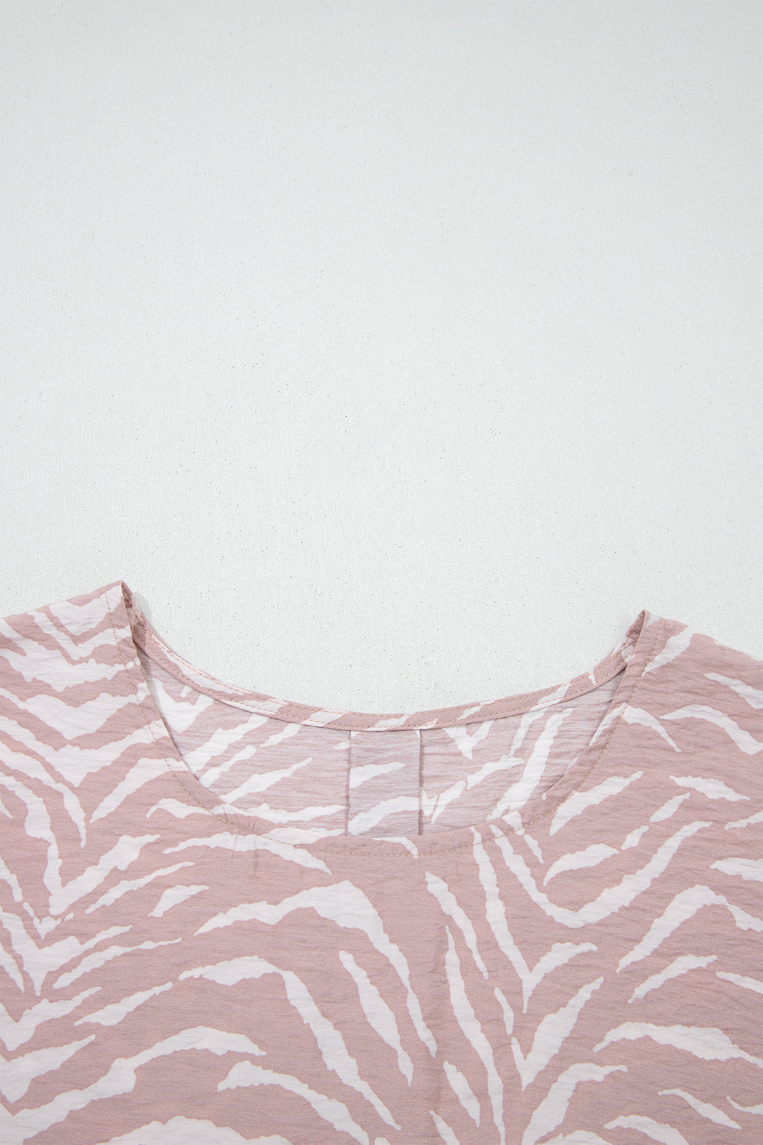 Khaki Abstract Print Cuffed Short Sleeve Loose Top Short Set