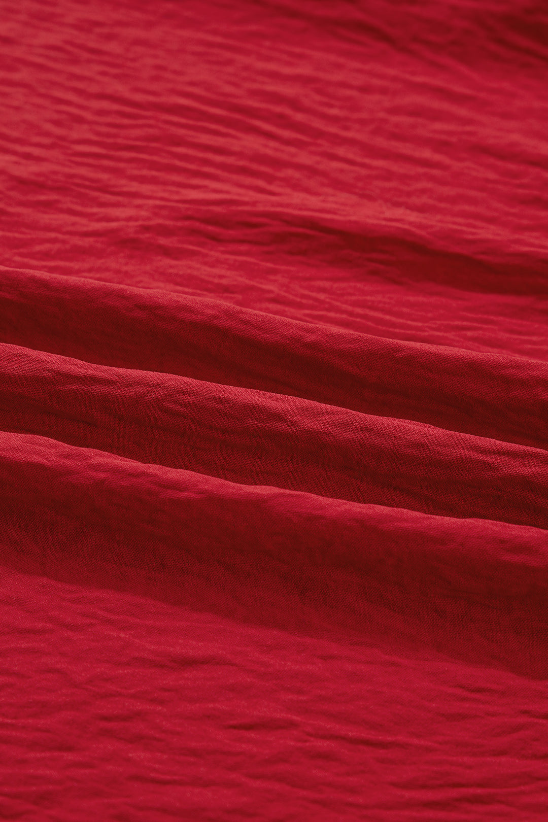 Racing Red Contrast Embroidered Detail Cinched Waist Tiered Long Sleeve Maxi Dress