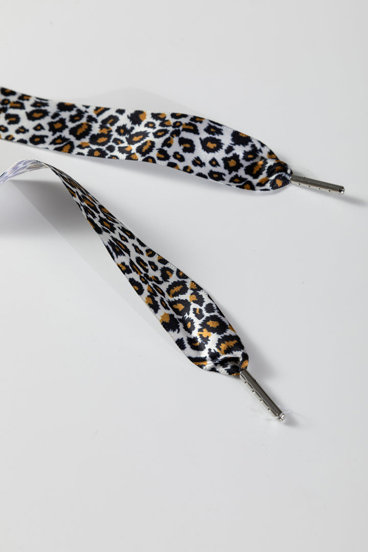 Oatmeal Fleece Lined Leopard Drawstring Elastic Waist Solid Pants