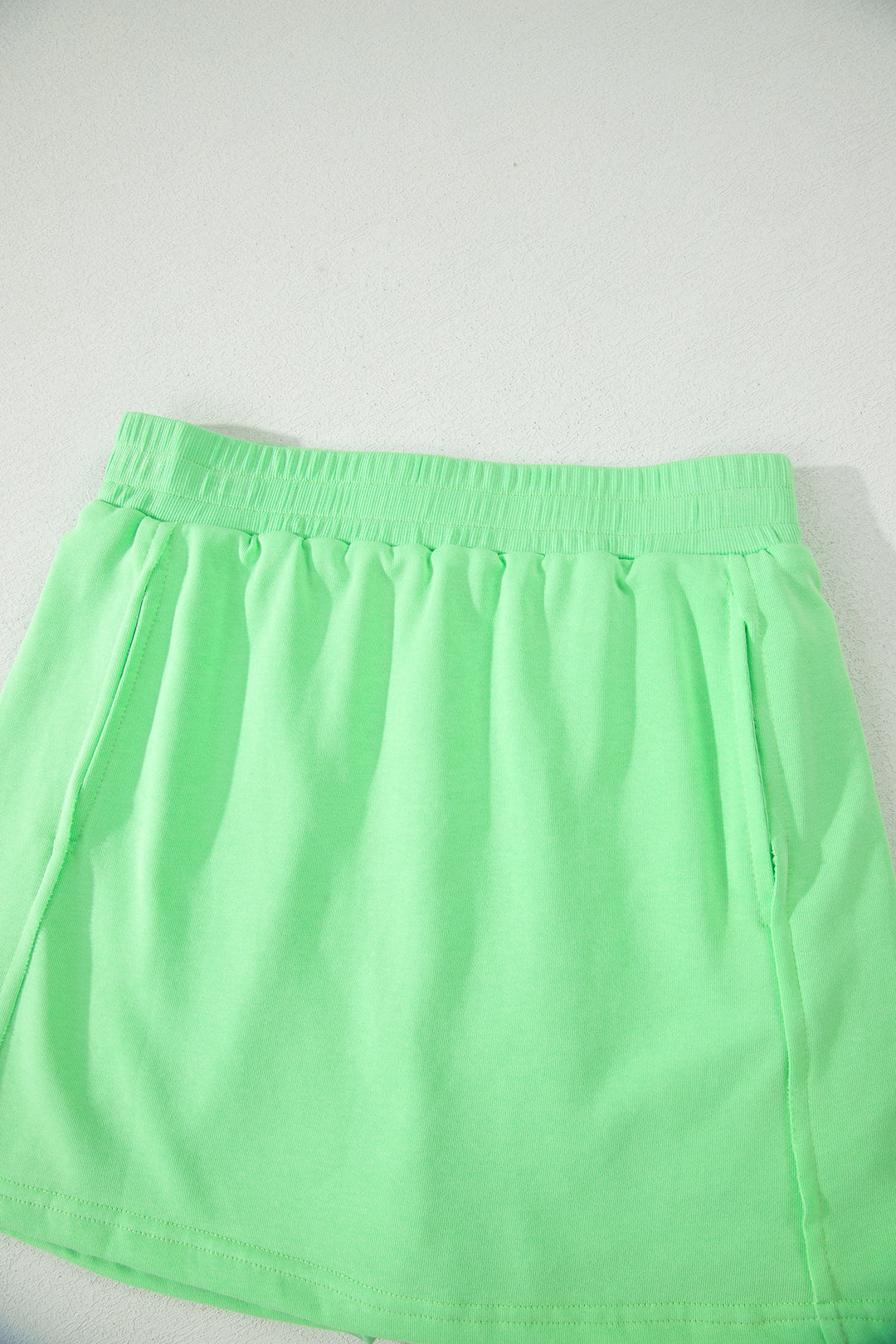 Sky Blue Slim Tank Top Elastic Waist Mini Skort 2pcs Outfit