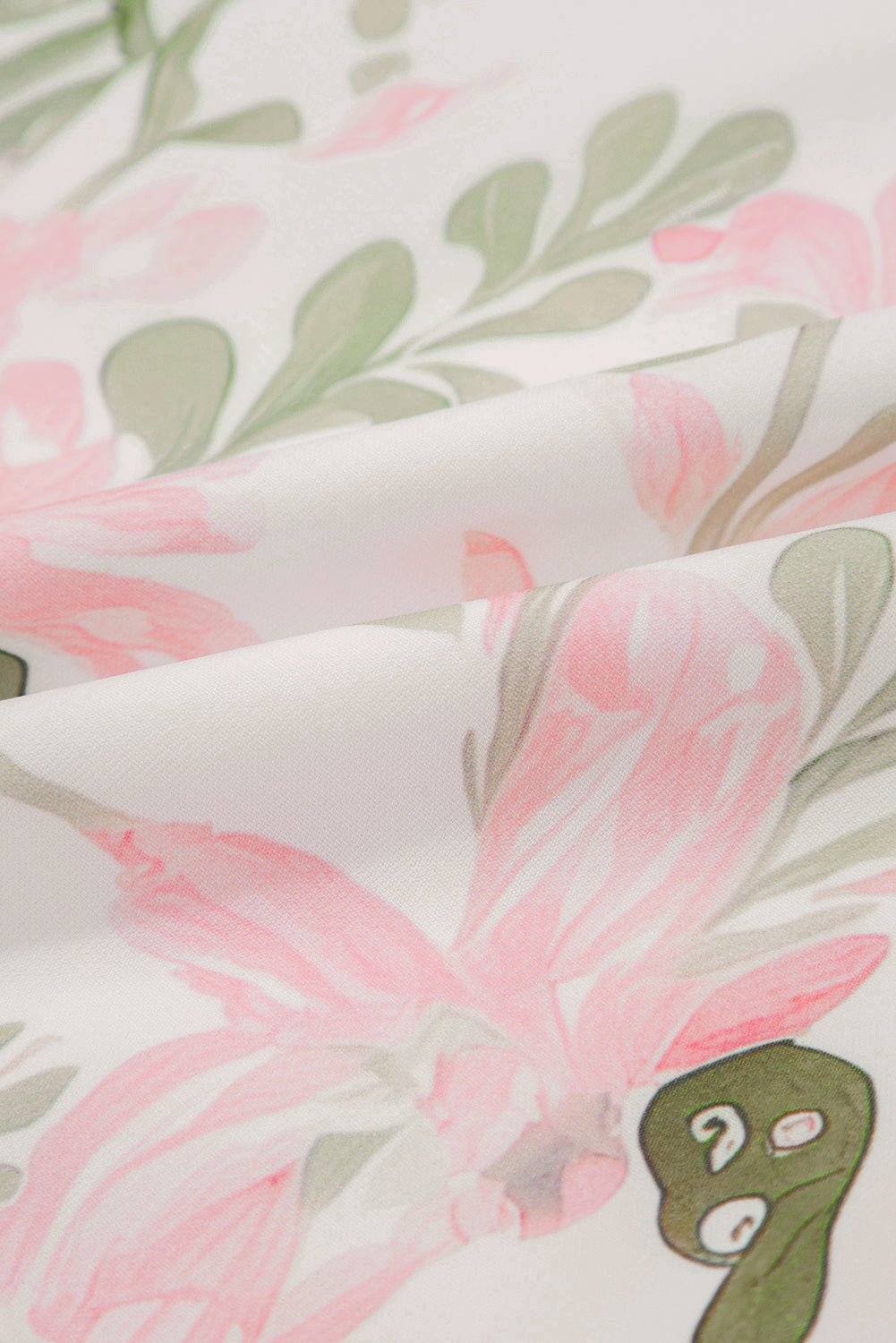 Orange Floral Contrast Edge Layered Short Sleeve Mini Dress