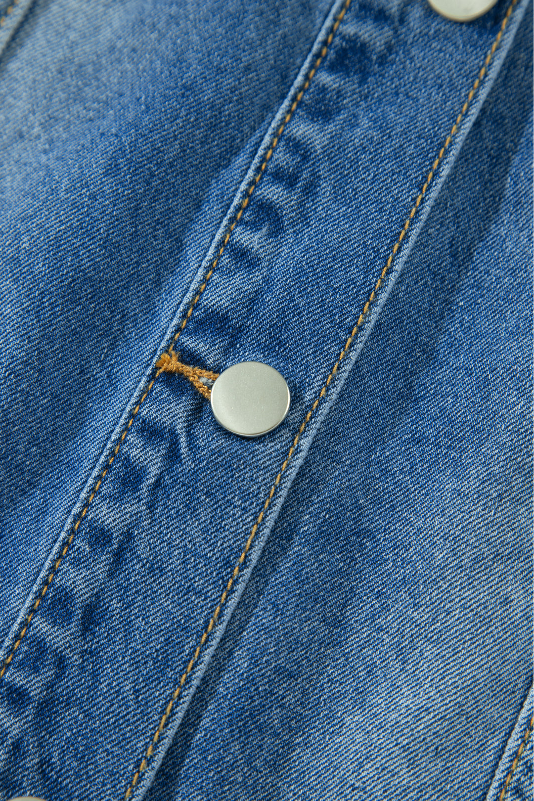 Blue Ruffle Hem Raw Edge Half Sleeve Western Denim Jacket