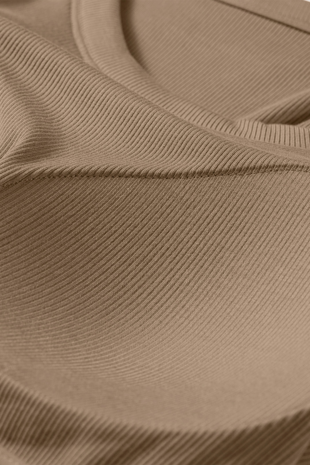 Black Slim Ribbed Padded Tank Top