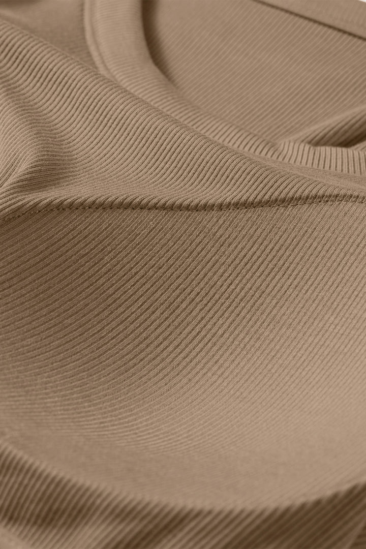 Black Slim Ribbed Padded Tank Top