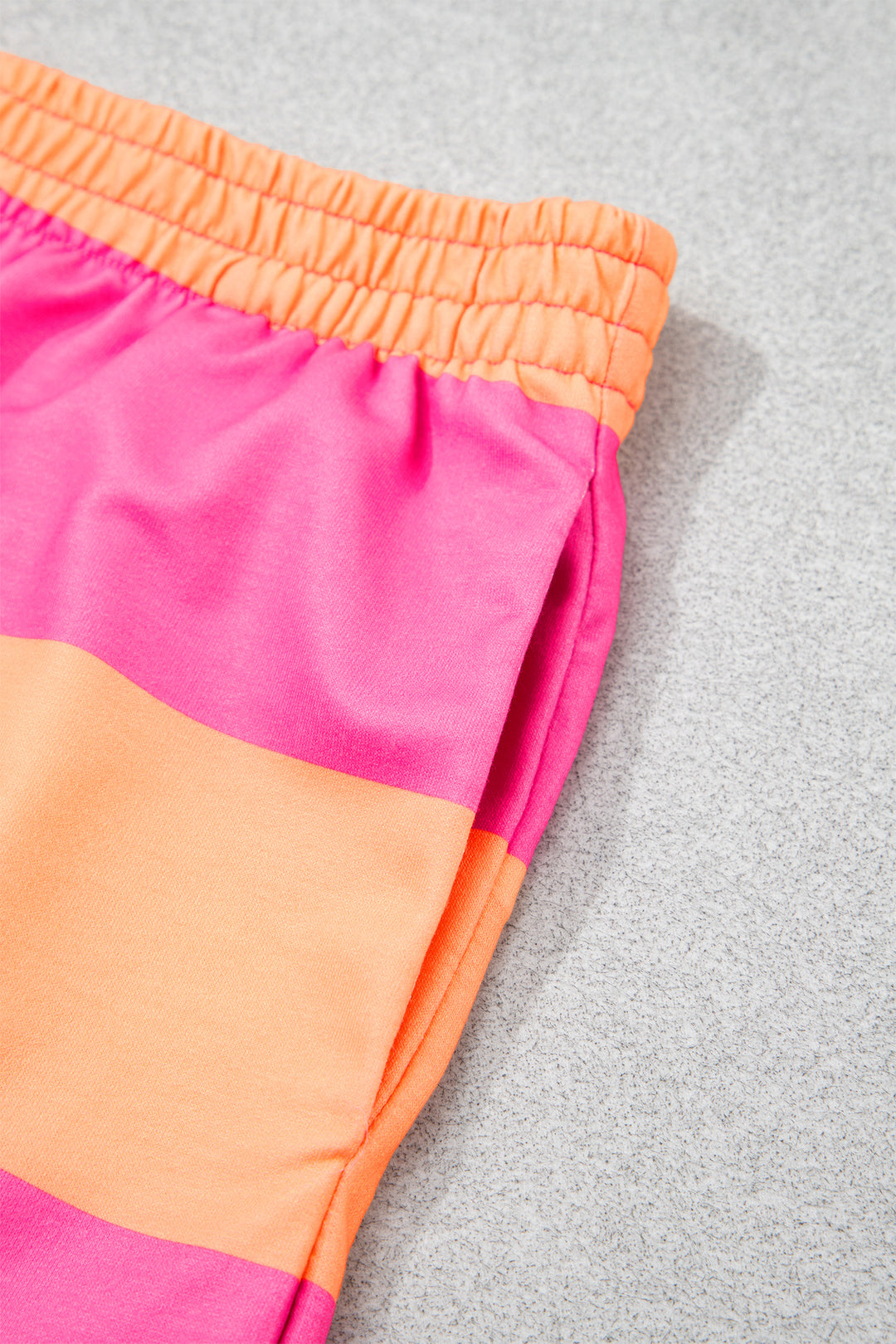 Yellow Stripe Seam Detail Half Zip Tee Casual Shorts 2pcs Set